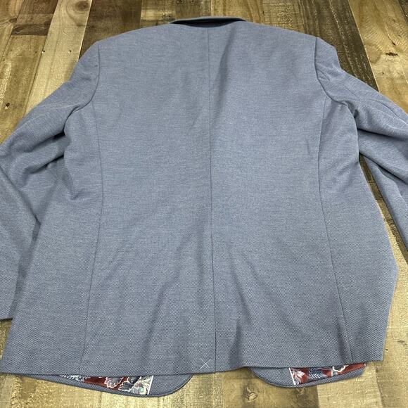 Johnny Bigg Men's Blue Venice Textured Stretch Blazer Size 46 NWT J221JK200 - Picture 6 of 15